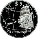 Реверс монеты 5 долларов 1996 года   Новая Зеландия