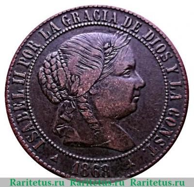 2½ сентимо 1865-1868 годов   Испания