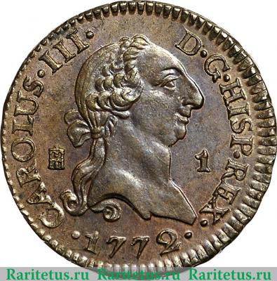 1 мараведи 1770-1775 годов   Испания