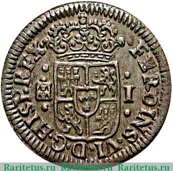 1 мараведи 1746-1747 годов   Испания