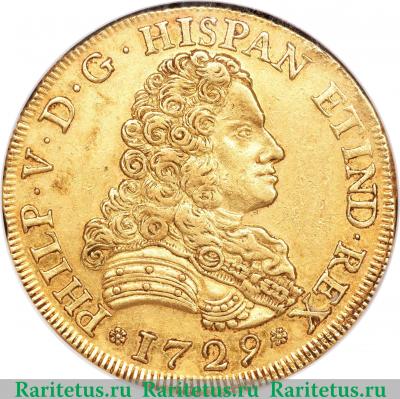 8 эскудо 1729-1738 годов   Испания