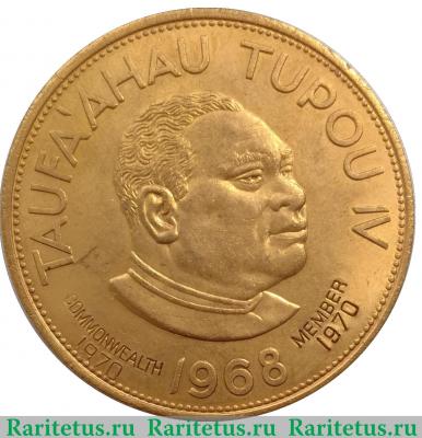 2 паанга 1968 года   Тонга