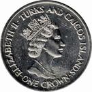 1 крона 1991 года   Тёркс и Кайкос