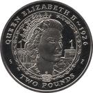 Реверс монеты 2 фунта 2007 года   Южная Георгия