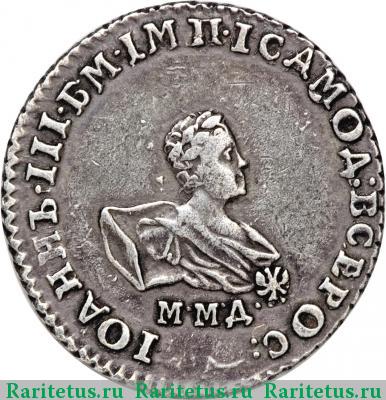гривенник 1741 года ММД самод