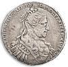 1 рубль 1734 года  крест разделяет, корона разделяет