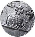Деталь монеты полтина 1736 года  без кулона, простой
