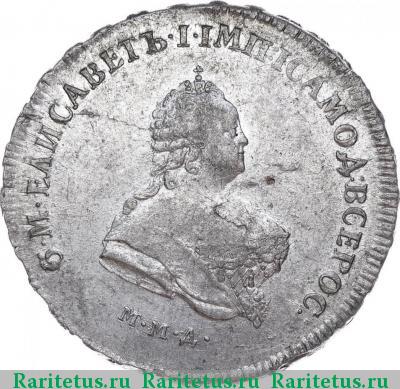 полтина 1743 года ММД 