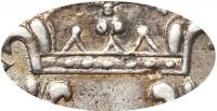 Деталь монеты полтина 1702 года  большая, корона закрытая