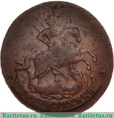 2 копейки 1795 года ММ гурт сетчатый