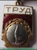 Знак "ДСО (Добровольные Спортивные Общества) "Труд". 1 место. Гимнастика" 1961 - 1970 годов, СССР