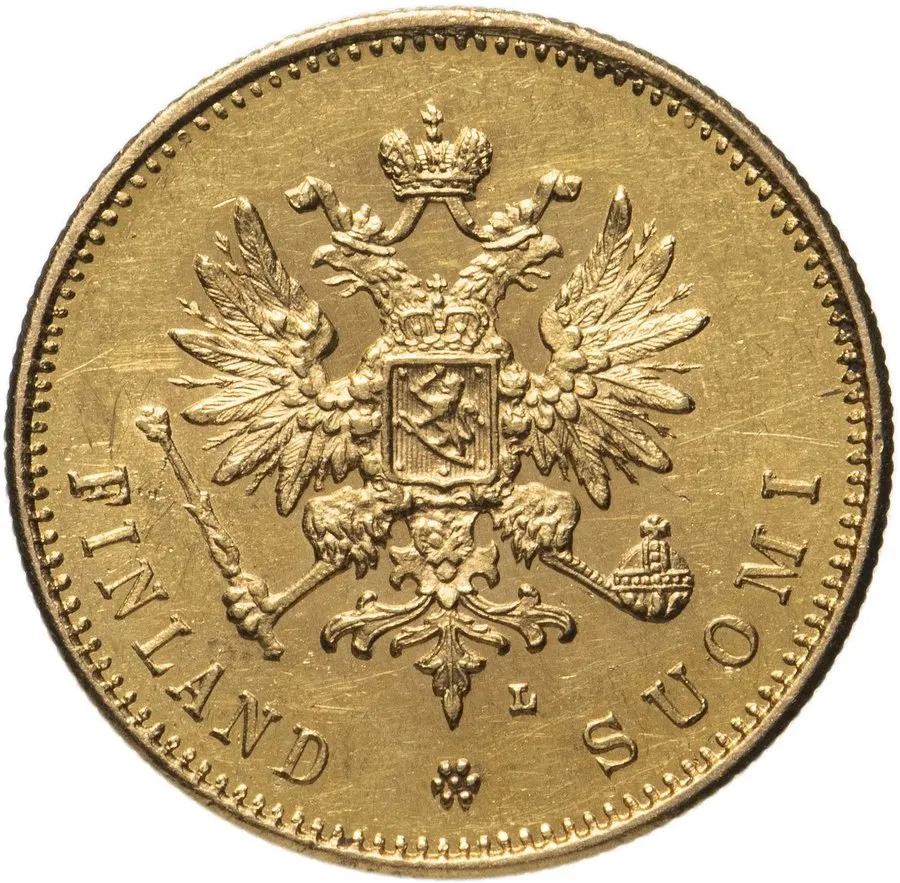 20 марок для Финляндии 1903–1913 — скупка золотых монет Николая II в Москве