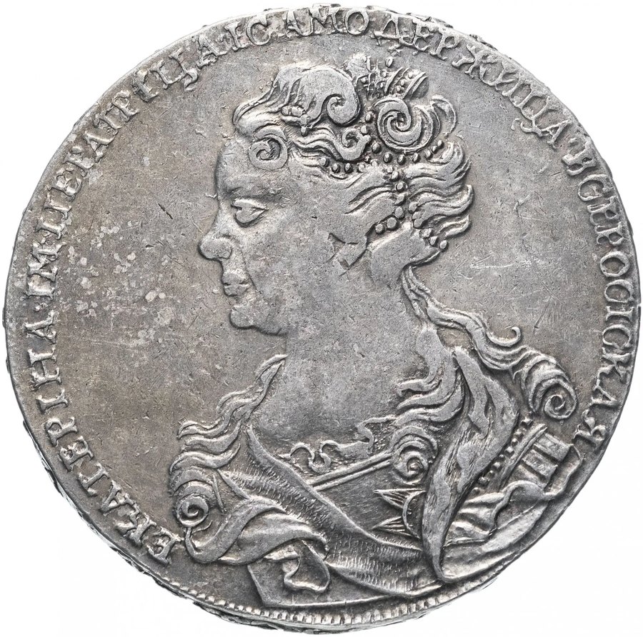 Рубль 1726, хвост узкий