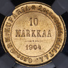 10 марок 1904 (Финляндия) (в слабе), Аукцион: AdaCoins Online от 34 600 RUB