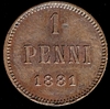 1 пенни 1881 (Финляндия), Аукцион: AdaCoins Online от 9 000 RUB