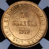 20 марок 1910 (Финляндия) (в слабе), Аукцион: AdaCoins Online от 70 000 RUB