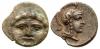 Pisidia, Selge. ca. 350-300 B.C. AR obol (10.95 mm, .99 g, 7 h). Facing gorgoneion / Helmeted head of Athena right; [astralagos to right]. SNG France, Аукцион: Agora Auctions от 45 USD