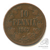 10 пенни — Для Финляндии. Вензель Александра II 1867 1867 года -, Аукцион: Anumis от 1 RUB
