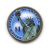 1 доллар — 13-ый Президент США - Миллард Филлмор (1850-1853), цветная эмаль 2010 года P, Аукцион: Anumis от 1 RUB
