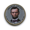 1 доллар — 16-ый Президент США - Авраам Линкольн (1861-1865), цветная эмаль 2010 года D, Аукцион: Anumis от 1 RUB
