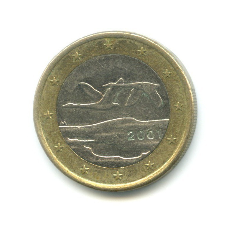 Евро 2001 год. Монета Финляндии 1 евро. 1 Евро финская монета рыба. 1 Евро Финляндия 2001. Монета Финляндии 1 евро 2016 года.