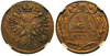 Денга 1739 года. Новодел. NGC MS62RB, Аукцион: Aurora от 30 000 RUB
