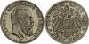 Hessen: Ludwig IV (1877-1892): Rarität 5 Mark 1891 nur 25.060 Ex., nur leichte Schläge auf der Kopfseite, kleine Rf., ungereinigt, vz, Аукцион: Christoph Gärtner от 500 EUR