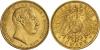 Mecklenburg-Schwerin - Friedrich Franz III. (1883-1897), 10 Mark 1890 A, nur 10.000 Ex., nur feinste Berührungen auf der Kopfseite, st, Аукцион: Christoph Gärtner от 1 500 EUR