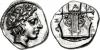 Circa 383/2 BC. AR Tetrobol (13mm, 2.40 g, 6h). Olynthos mint; Ore–, magistrate (or engraver?). Laureate head of Apollo right / Kithara, inscribed OPE, Аукцион: Classical Numismatic от 450 USD