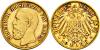 REICHSGOLDMÜNZEN, BADEN, GROSSHERZOGTUM Friedrich I. 1852-1907, Karlsruhe.10 Mark 1891 G. J. 188. Schl. 33. D.S. 275. Fr. 3757. G O L D ss-vz, Аукцион: Gerhard Hirsch от 120 EUR