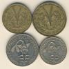 Лот монет Французской Западной Африки: 100,50,25,10 франков (4шт), Аукцион: Conros за 68 RUB