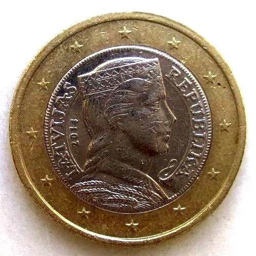 Piece De 1 Euro Republika Latvijas 2014 Prix Цена монеты 1 евро (euro) 2014 года Латвия: стоимость по аукционам с