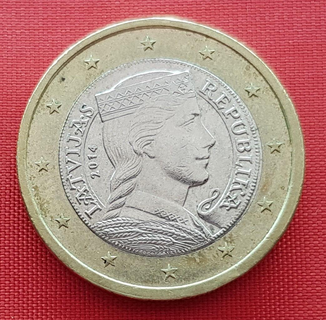 Piece 1 Euro Republika Latvijas 2014 Valeur