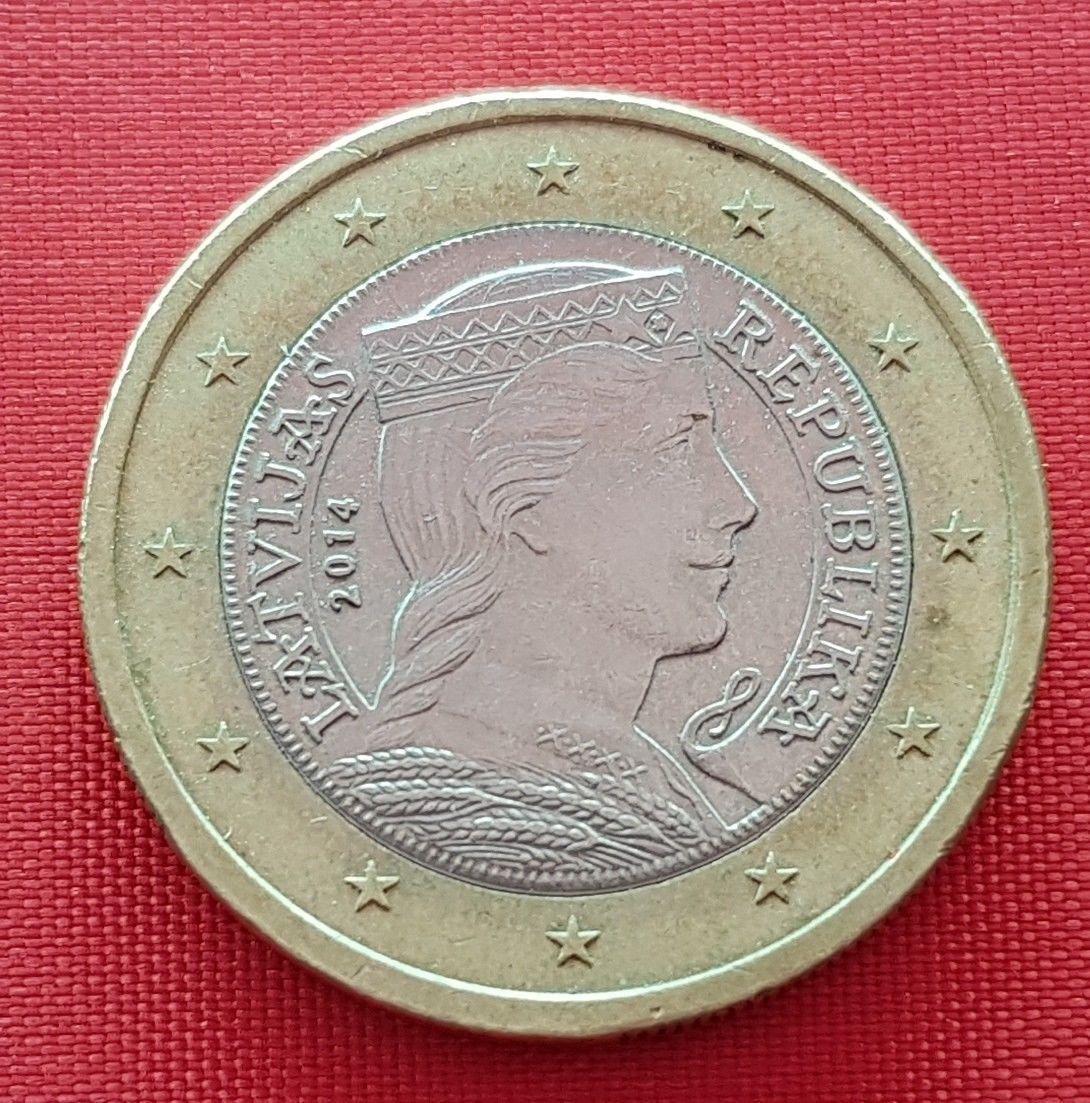 Piece De 1 Euro Republika Latvijas 2014 Prix Цена монеты 1 евро (euro) 2014 года Латвия: стоимость по аукционам с