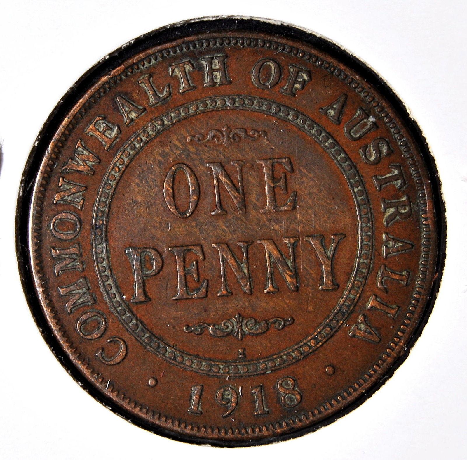 Цена монеты 1 пенни Penny 1918 года Австралия стоимость по аукционам