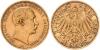 MECKLENBURG-SCHWERIN, Friedrich Franz III., 1883-1897, 10 Mark 1890 A. Ex. Kieler Slg.. J.232, ss, Аукцион: Emporium Hamburg от 585 EUR