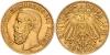 BADEN Friedrich I., 1852-1907, 10 Mark 1891 G. J.188, vz/st, Аукцион: Emporium Hamburg от 252 EUR