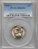 1945-S 5C MS66 Full Steps PCGS. PCGS Population (101/10).
NGC Census: (27/8). Numismedia Wsl. Price for problem free NGC/P, Аукцион: Heritage за 1 116руб