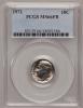 1971 10C MS66 Full Bands PCGS. PCGS Population (5/0). NGC Census:
(0/0). Mintage: 162,690,000. (#85139)..., Аукцион: Heritage за 115руб