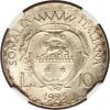 Italian Somaliland: Vittorio Emanuele III 10 Lire 1925-R MS64
NGC,..., Аукцион: Heritage за 1 058руб