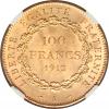 France: Republic gold 100 Francs 1912-A MS63 NGC,..., Аукцион: Heritage за 2 585руб