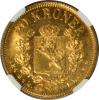 Norway: Oscar II gold 20 Kroner 1879 MS66 NGC,, Аукцион: Heritage за 705руб
