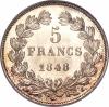 France: Louis Philippe I 5 Francs 1848-A,..., Аукцион: Heritage за 1 175руб
