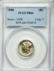 1940 10C PR66 PCGS. PCGS Population (954/354). NGC Census:
(894/385). Mintage: 11,827. Numismedia Wsl. Price for problem fr, Аукцион: Heritage за 141руб