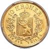 Norway: Oscar II gold 10 Kroner 1902 MS63 PCGS,, Аукцион: Heritage за 2 233руб