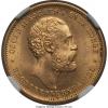 Norway: Oscar II gold 20 Kroner 1879 MS64
NGC, , Аукцион: Heritage за 603руб