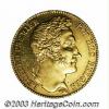 Belgium: Leopold I gold 40 francs 1834, Position A, Bust right/Date
and value in wreath, Dup-62, Fr-2, KMB23.1, prooflike
Uncirculate..., Аукцион: Heritage за 15 525руб
