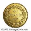 Belgium: Leopold I gold 40 francs 1834, Position A, Bust right/Date
and value in wreath, Dup-62, Fr-2, KMB23.1, prooflike
Uncirculate..., Аукцион: Heritage за 15 525руб