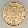 France: Republic gold 20 Francs 1893-A UNC,..., Аукцион: Heritage за 282руб
