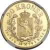 Norway: Oscar II of Sweden gold 20 Kroner 1879,..., Аукцион: Heritage за 891руб